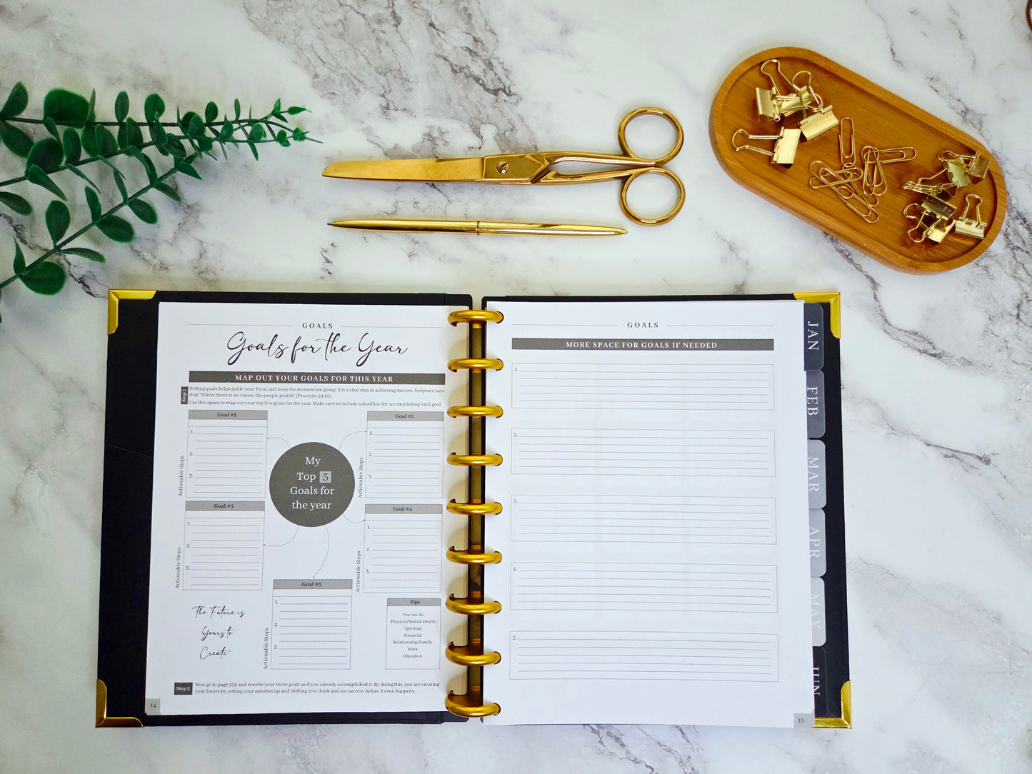 2026 Plans to Succeed Planner | Faith-Based, Disc Binding, Two-Part Design