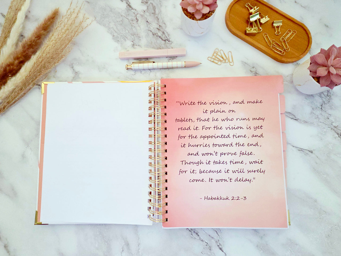 Blessed Beyond Measure Faith Journal | Blank Lined Multi-Function Notebook with Bible Verses