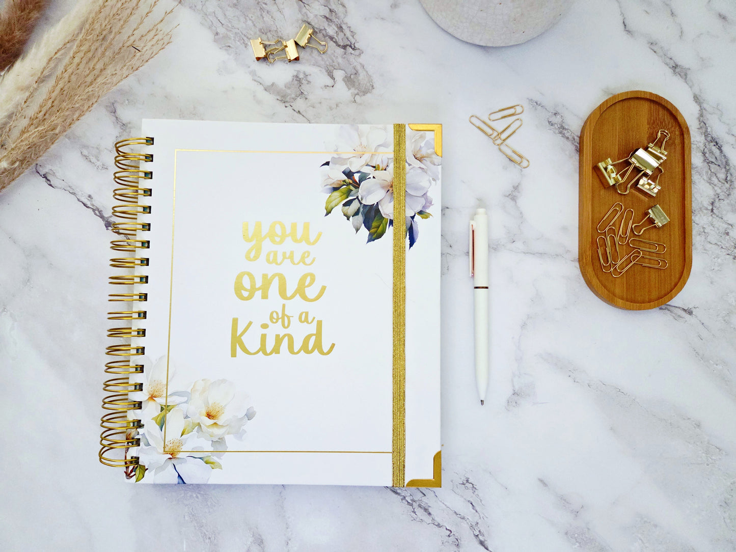 You Are One of a Kind Creative Journal | Blank Lined Multi-Function Notebook with Inspirational Quotes