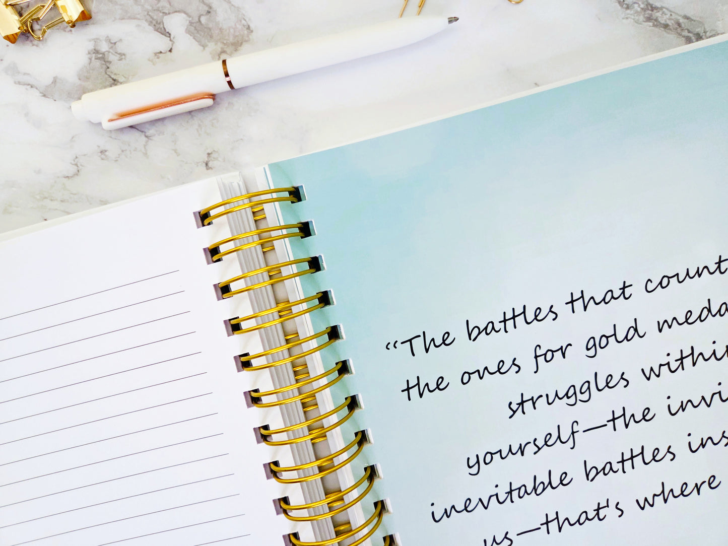 You Are One of a Kind Creative Journal | Blank Lined Multi-Function Notebook with Inspirational Quotes