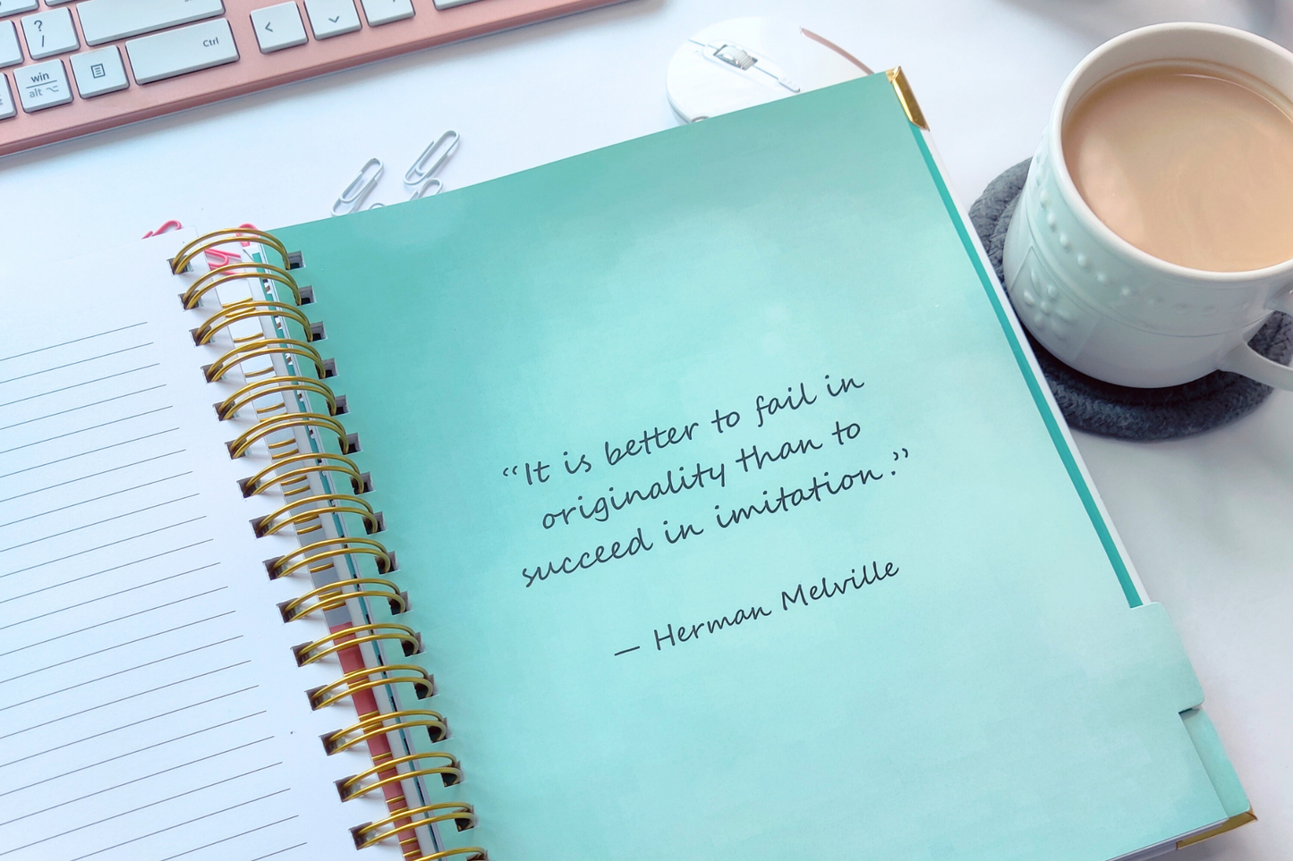 You Are One of a Kind Creative Journal | Blank Lined Multi-Function Notebook with Inspirational Quotes