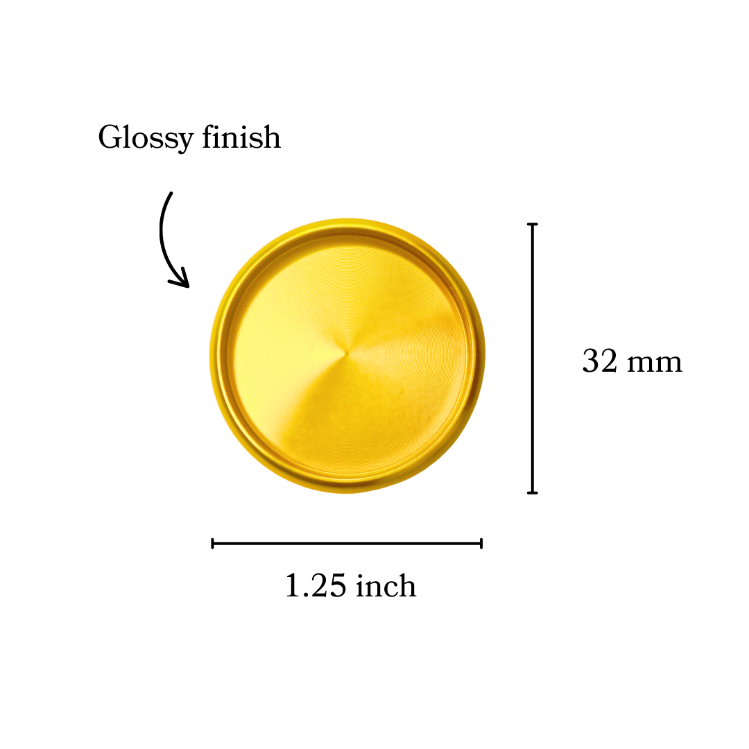 Gold Metal Planner Discs – Set of 11 (32mm) | Fits Any Discbound Planner