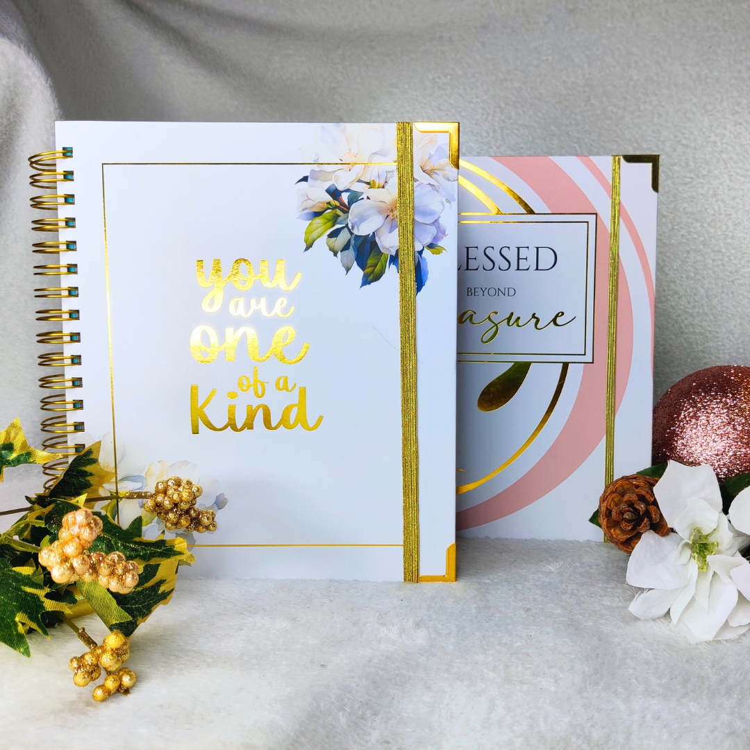 Mother’s Day Journal Bundle – 1 Blessed Beyond Measure Journals and 1 You Are One of a Kind Journal