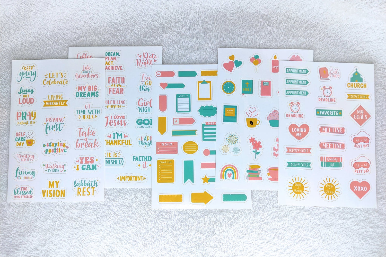 Faith Inspired Functional Sticker Sheet Set - BelleVie Inspired Creations