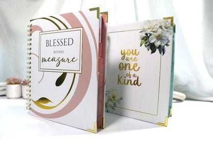 Blessed Beyond Measure Blank Journal with Scriptures - BelleVie Inspired Creations