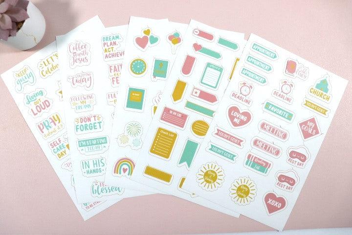 Functional Faith-Inspired Sticker Sheets – Value Pack - BelleVie Inspired Creations