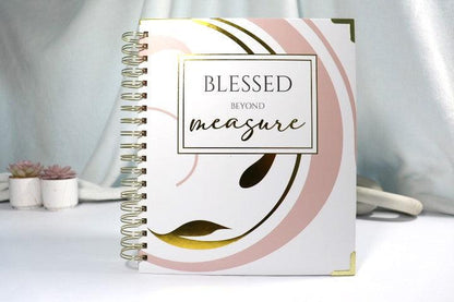 Blessed Beyond Measure Blank Journal with Scriptures - BelleVie Inspired Creations