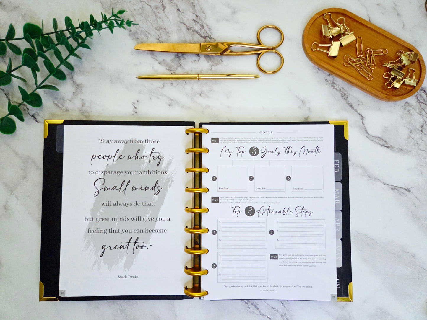 2026 Plans to Succeed Planner | Faith-Based, Disc Binding, Two-Part Design