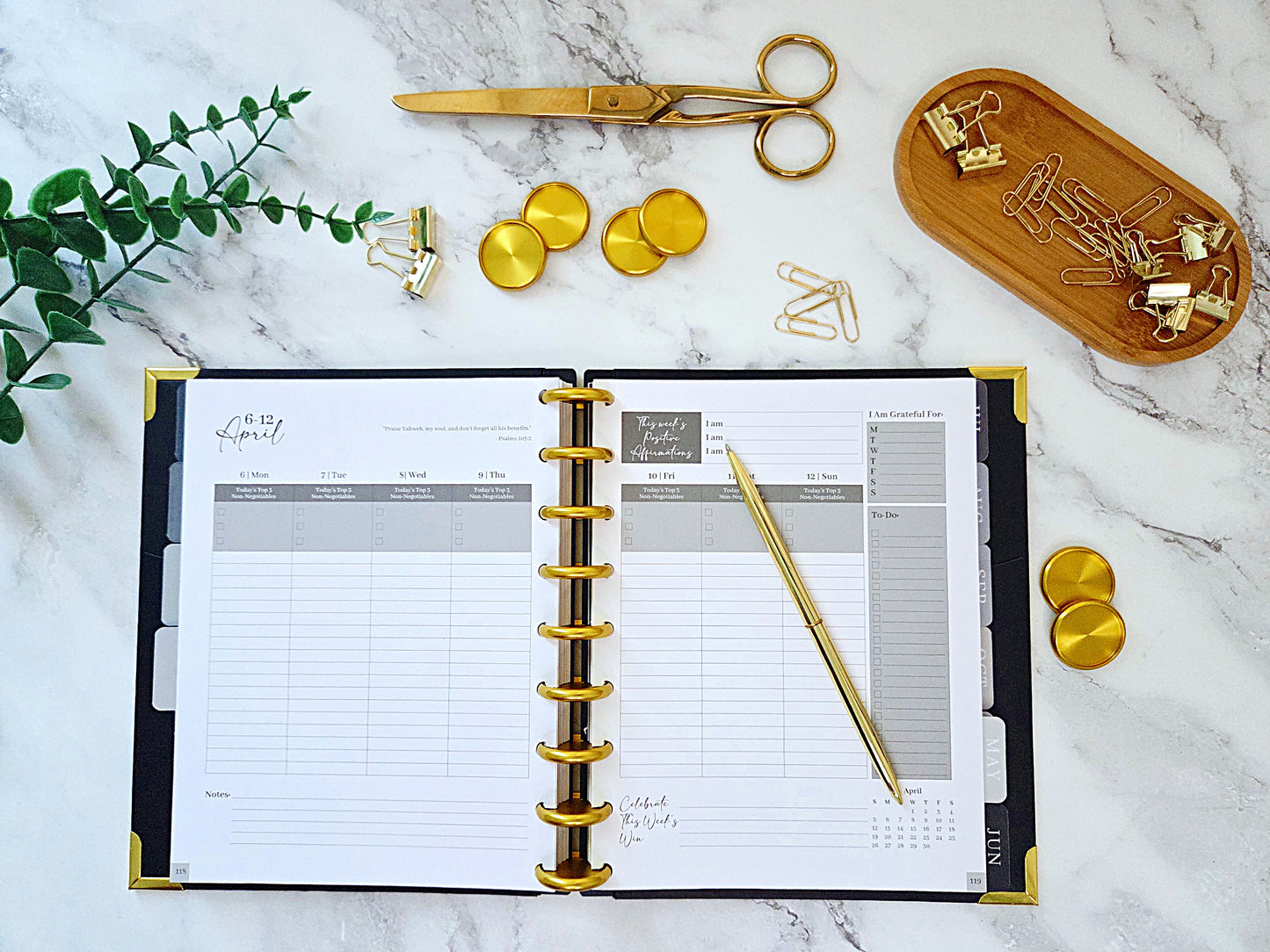 2026 Plans to Succeed Planner | Faith-Based, Disc Binding, Two-Part Design