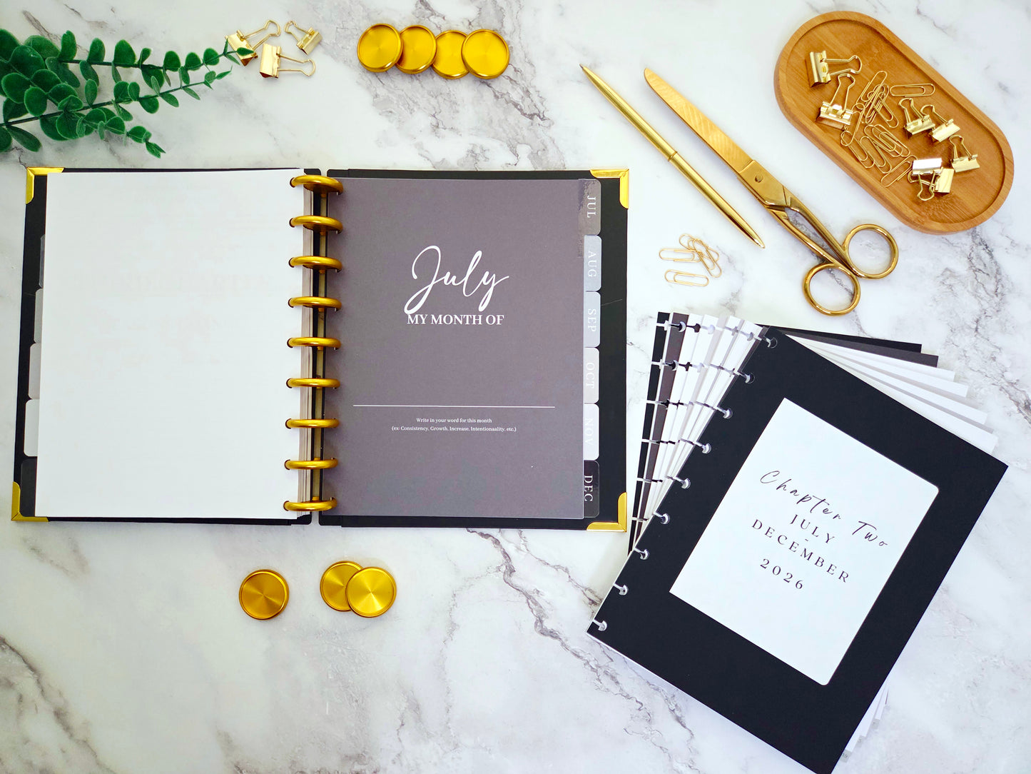 2026 Plans to Succeed Planner | Faith-Based, Disc Binding, Two-Part Design