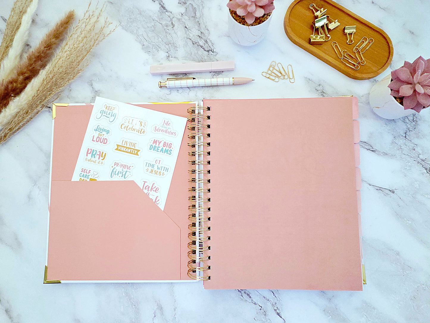 Blessed Beyond Measure Faith Journal | Blank Lined Multi-Function Notebook with Bible Verses