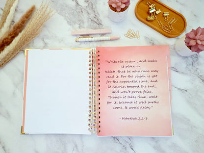 Blessed Beyond Measure Faith Journal | Blank Lined Multi-Function Notebook with Bible Verses