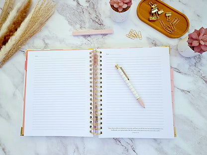 Blessed Beyond Measure Faith Journal | Blank Lined Multi-Function Notebook with Bible Verses