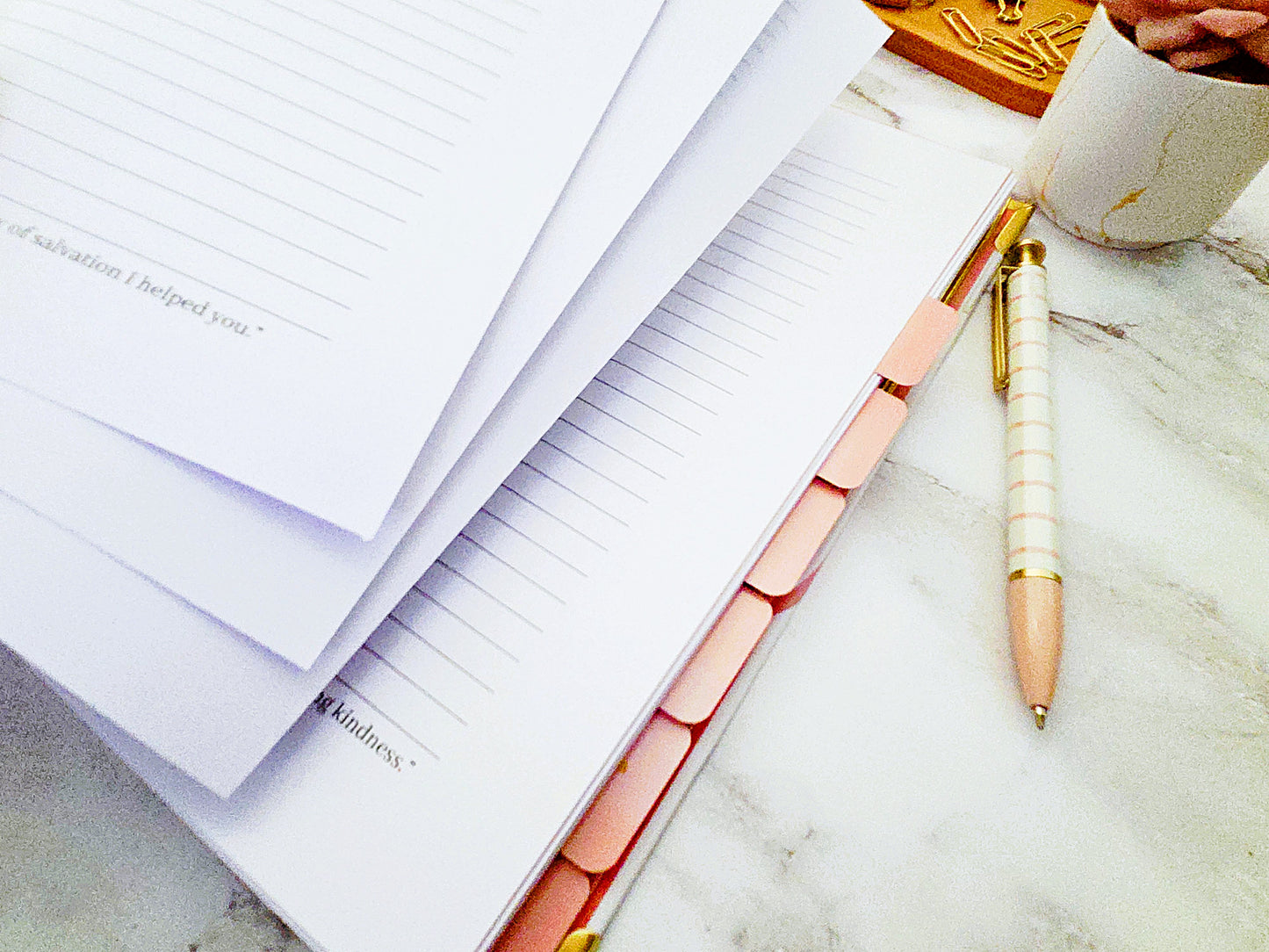 Blessed Beyond Measure Faith Journal | Blank Lined Multi-Function Notebook with Bible Verses