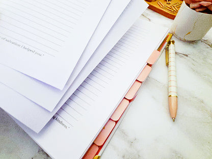 Blessed Beyond Measure Faith Journal | Blank Lined Multi-Function Notebook with Bible Verses