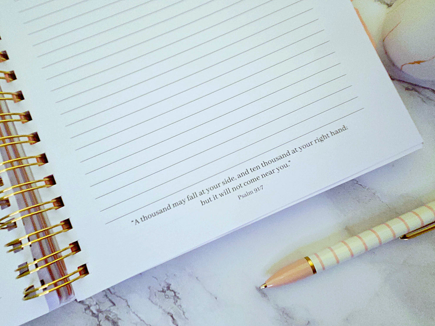 Blessed Beyond Measure Faith Journal | Blank Lined Multi-Function Notebook with Bible Verses