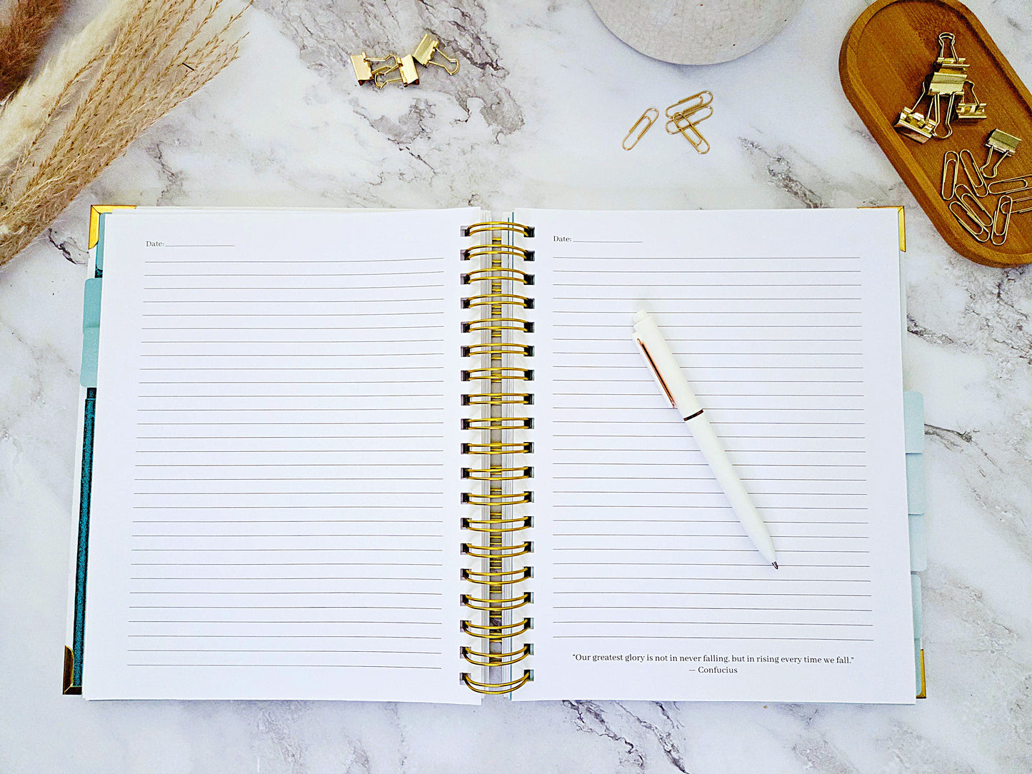 You Are One of a Kind Creative Journal | Blank Lined Multi-Function Notebook with Inspirational Quotes