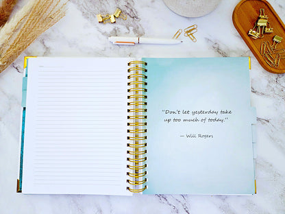 You Are One of a Kind Creative Journal | Blank Lined Multi-Function Notebook with Inspirational Quotes