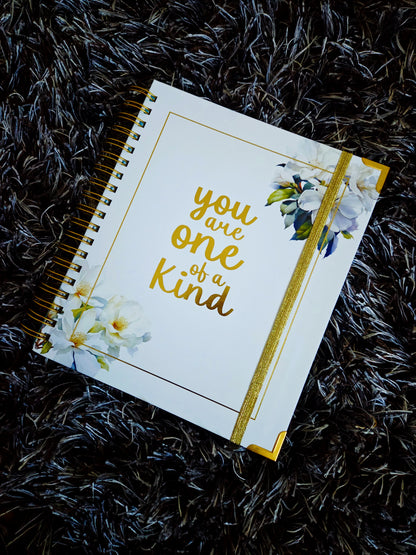 You Are One of a Kind Creative Journal | Blank Lined Multi-Function Notebook with Inspirational Quotes