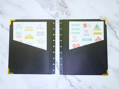 Plans to Succeed Disc Planner Cover + 9 Black Plastic Discs
