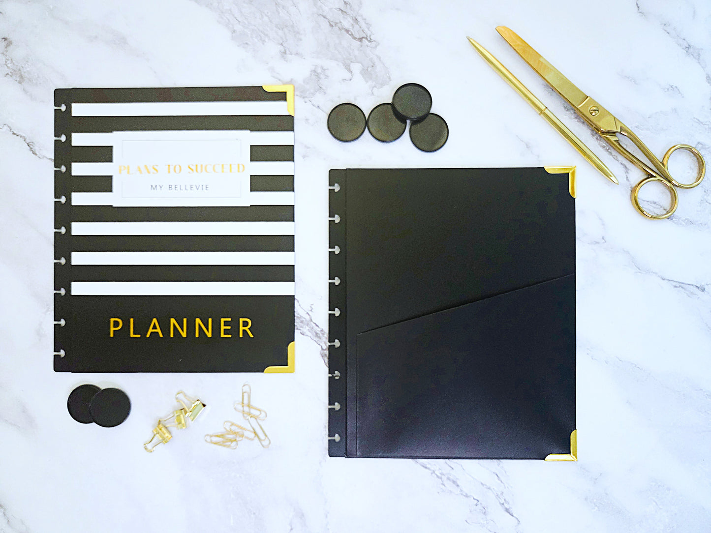 Plans to Succeed Disc Planner Cover + 9 Black Plastic Discs