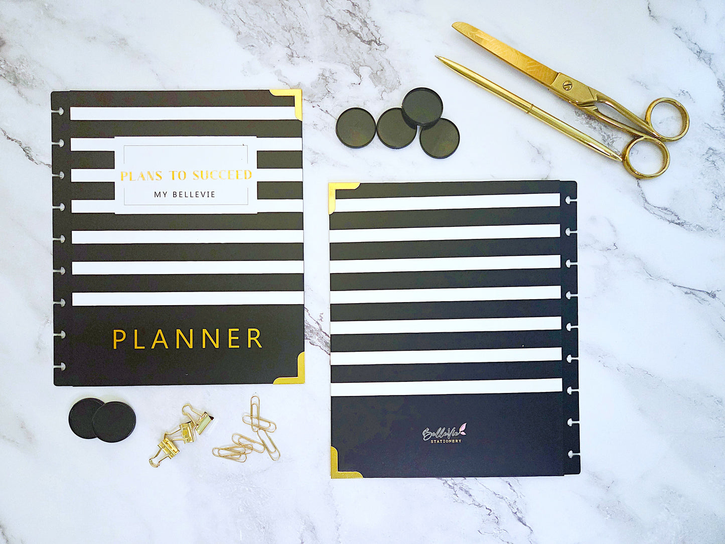 Plans to Succeed Disc Planner Cover + 9 Black Plastic Discs