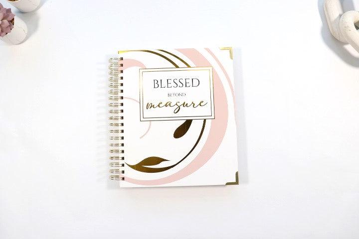 Blessed Beyond Measure Blank Journal with Scriptures - BelleVie Inspired Creations