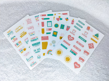 Functional Faith-Inspired Sticker Sheets | Value Pack Sets