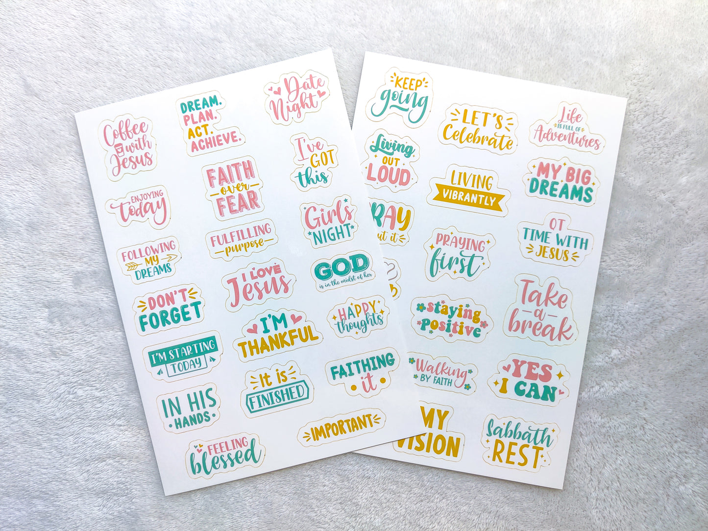 Functional Faith-Inspired Sticker Sheets | Value Pack Sets