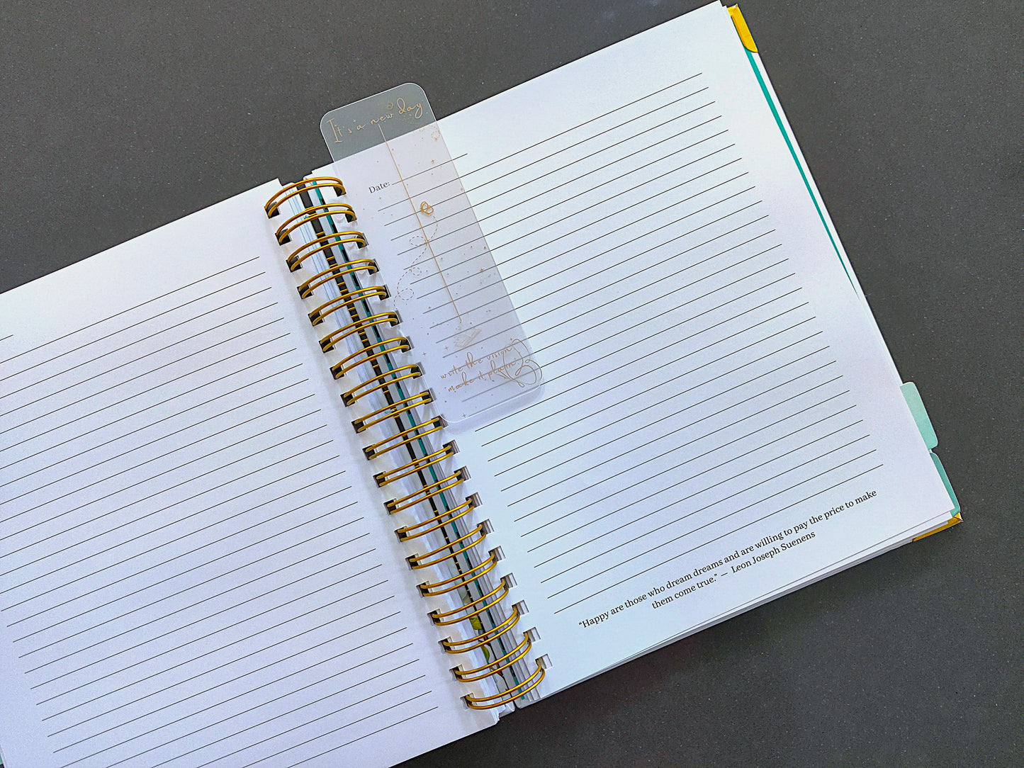 It's a New Day Page (Book) Marker With Matte Gold Print