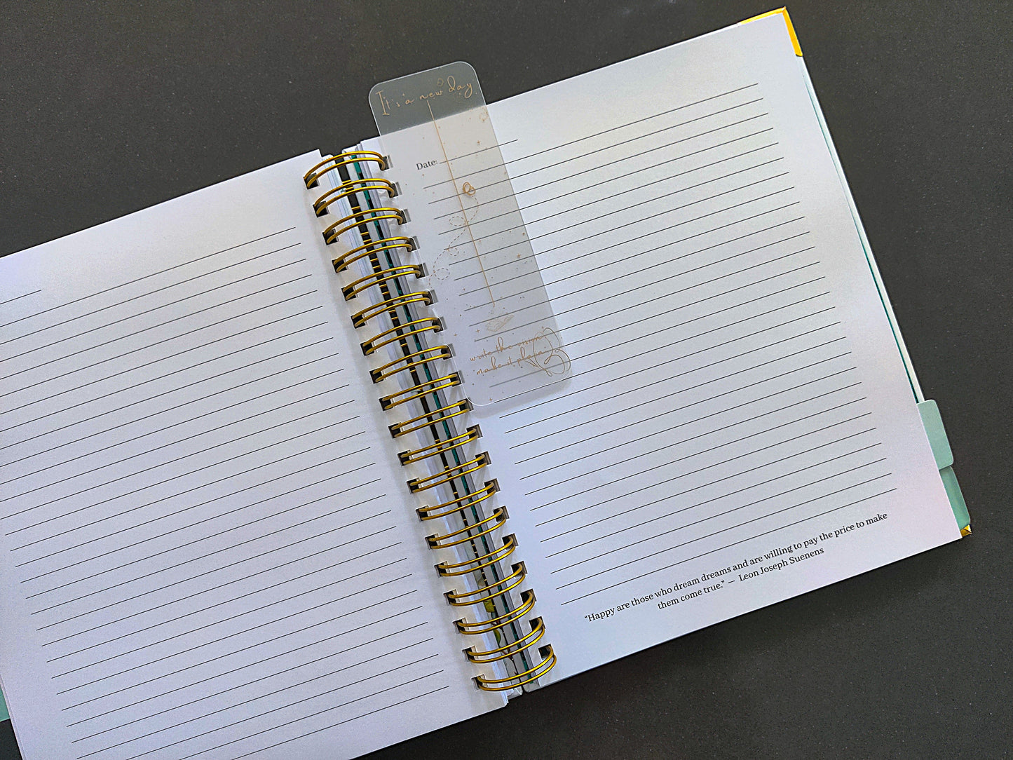 It's a New Day Page (Book) Marker With Matte Gold Print