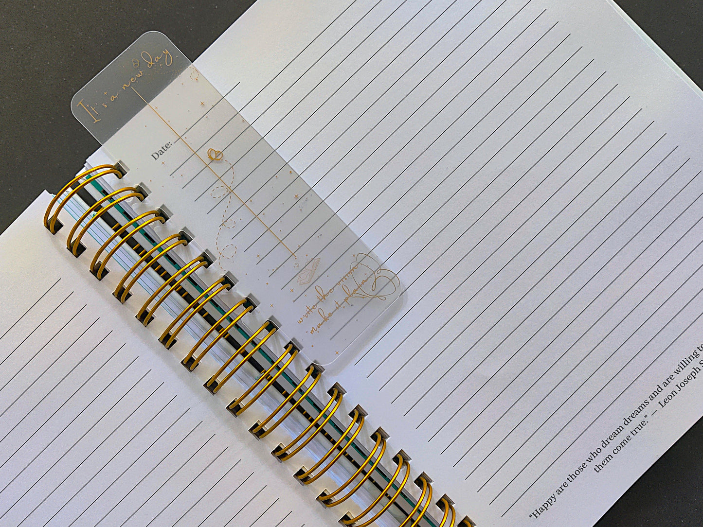 It's a New Day Page (Book) Marker With Matte Gold Print