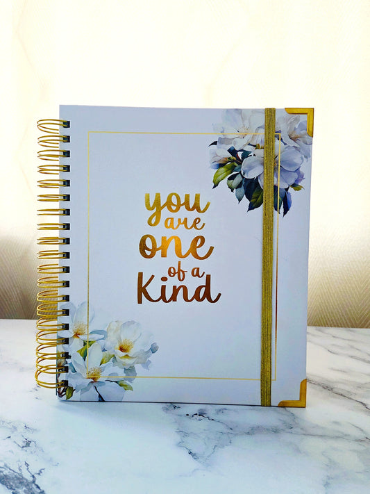 You Are One of a Kind Creative Journal | Blank Lined Multi-Function Notebook with Inspirational Quotes