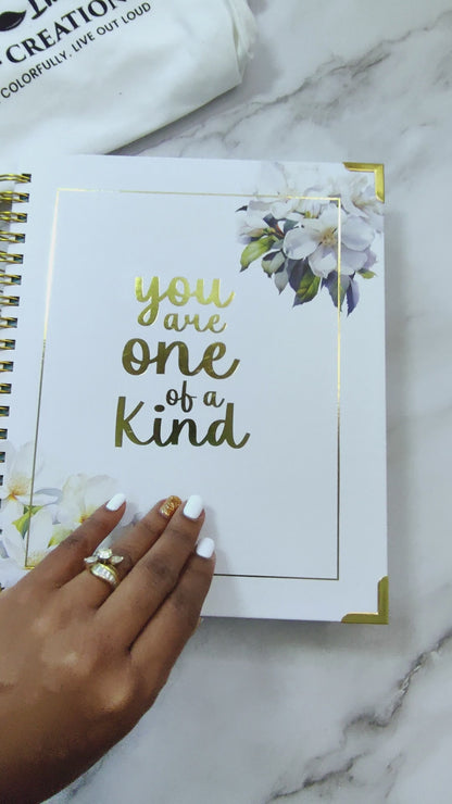 You Are One of a Kind Creative Journal | Blank Lined Notebook Journal with Motivational Quotes