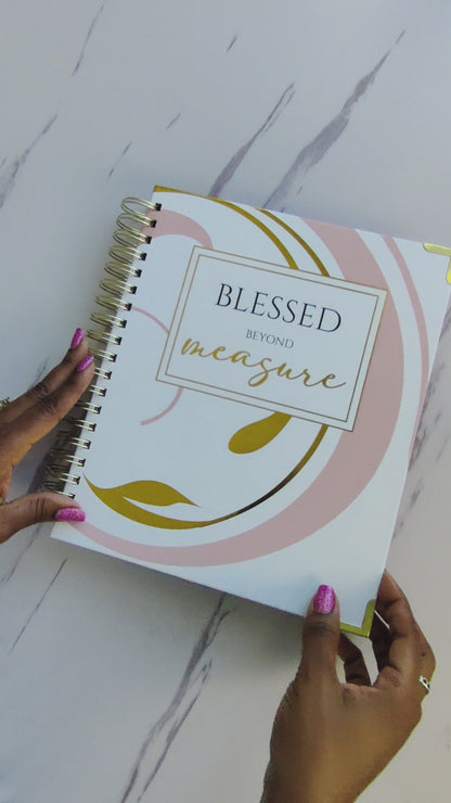 Blessed Beyond Measure Faith Journal | Blank Lined Notebook Journal with Scriptures